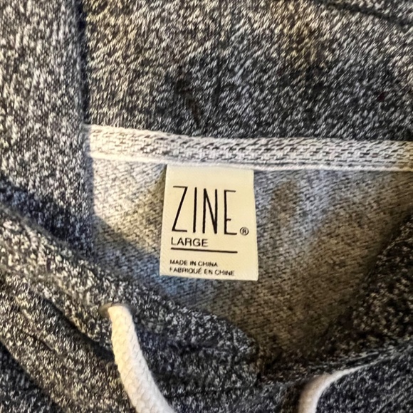 Heathered Gray Zine Hoodie Sweatshirt - Picture 3 of 3